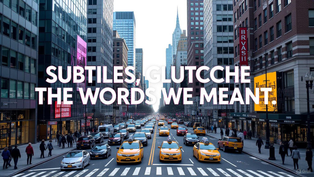 Subtitles, Glitches, and the Words We Meant