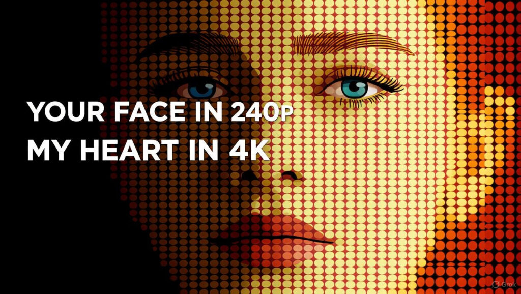 Your Face in 240p, My Heart in 4K